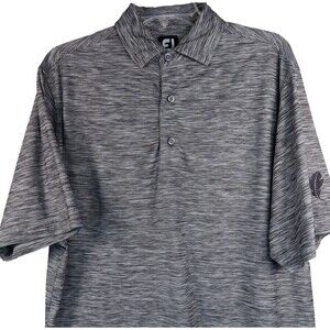 FOOTJOY Golf Polo Shirt Men's Small Black Heather Golfer Performance Stretch FJ